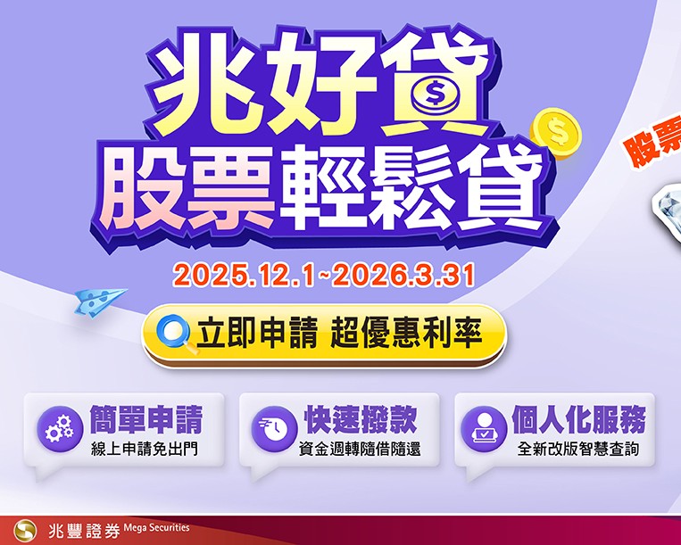 新聞圖片:兆豐證券「兆好貸」祭出超優惠利率 歲末資金調度新選擇